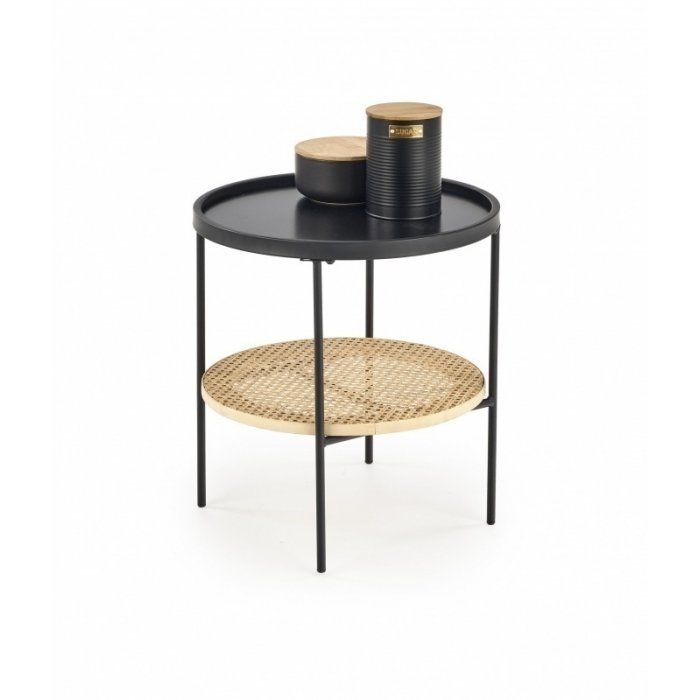 KAMPA ława czarny / rattan naturalny (1p 1szt) KAMPA ława czarny / rattan naturalny (1p 1szt)