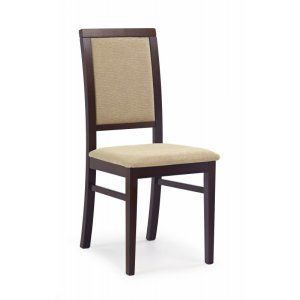 SYLWEK1 krzesło ciemny orzech, tkanina / tap: Torent Beige (1p 2szt)