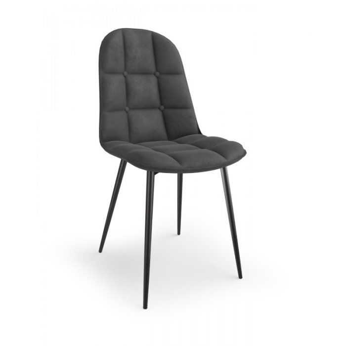 K417 krzesło popielaty velvet (1p 4szt)