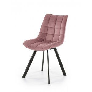 K332 krzesło nogi - czarne, siedzisko - różowy (1p 2szt)