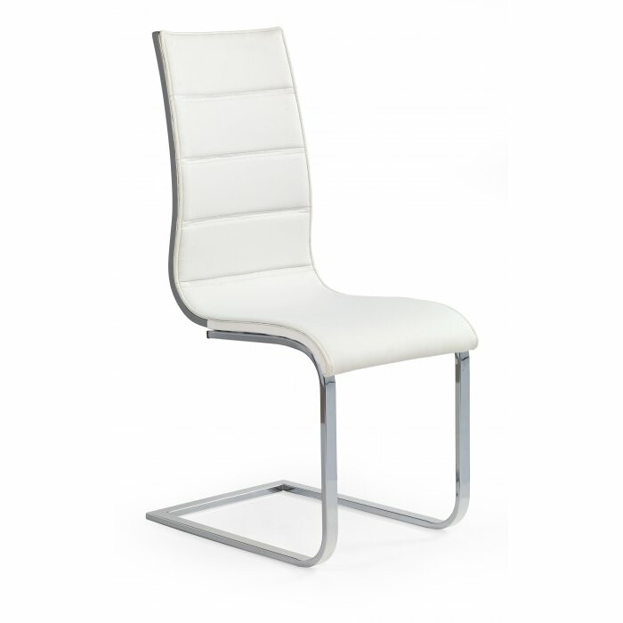 K104 krzesło biały/popiel ekoskóra (2p 4szt)