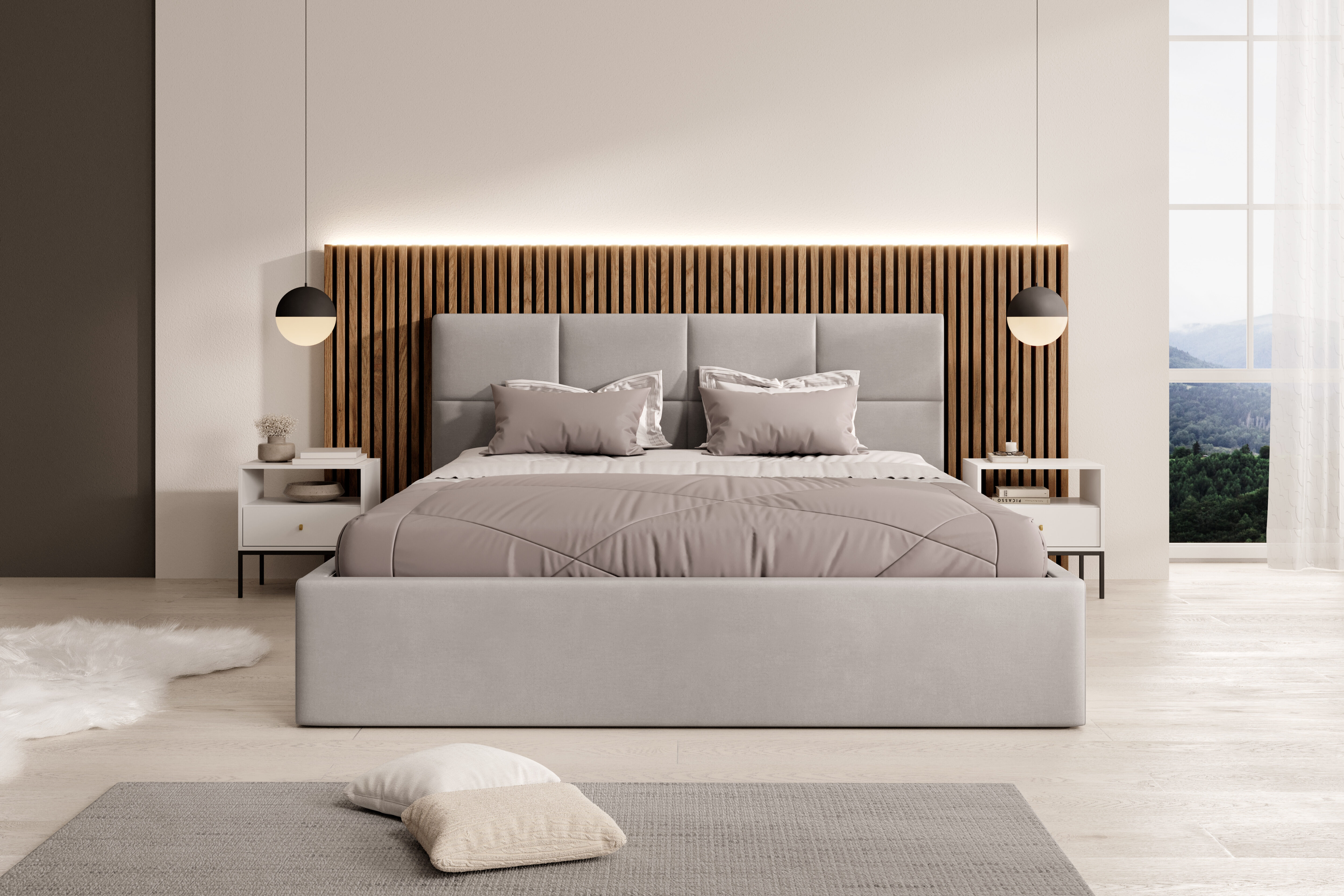 Łóżko Muna – smukła forma i nowoczesna elegancja