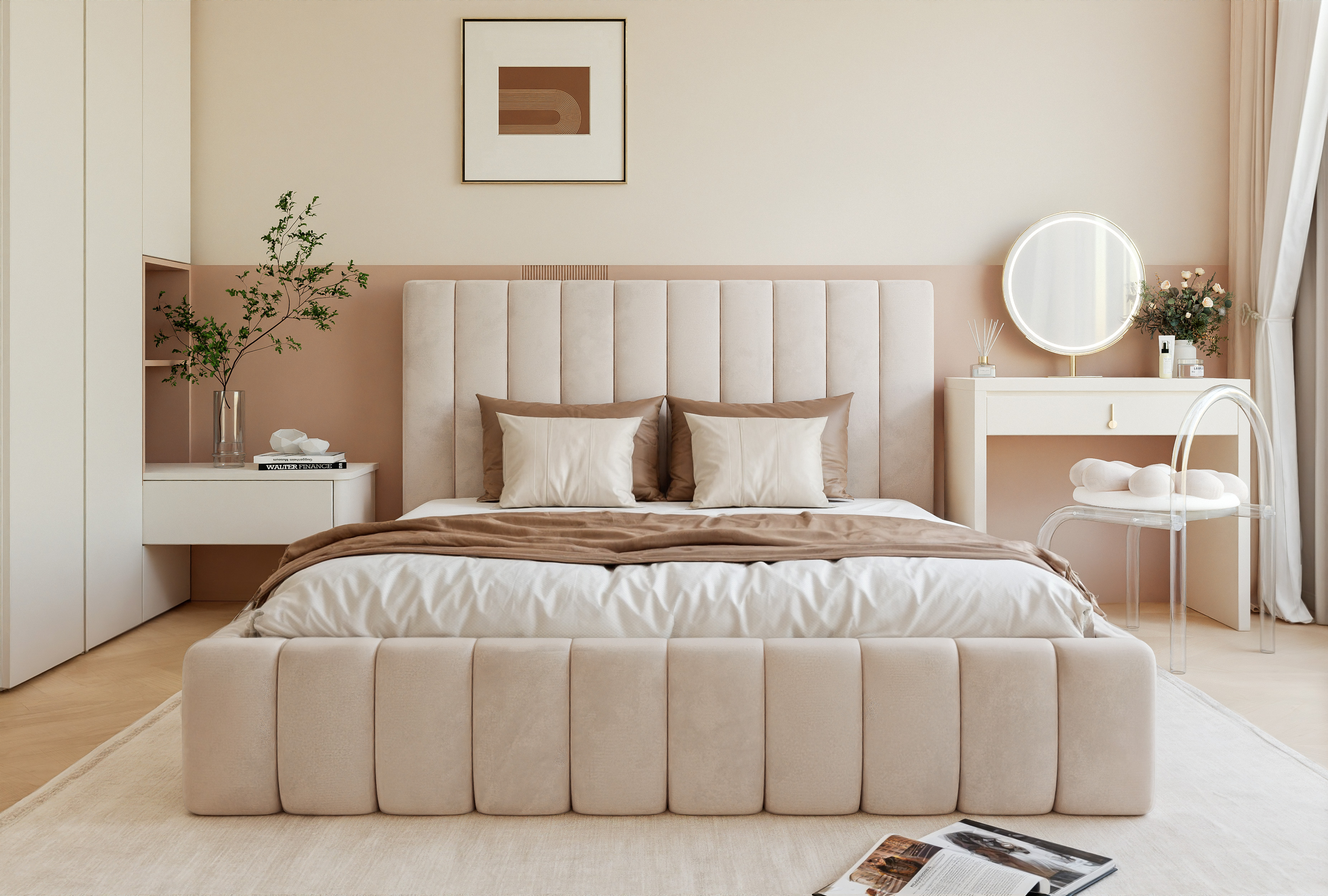 Łóżko Elva – subtelna elegancja i miękka nowoczesność