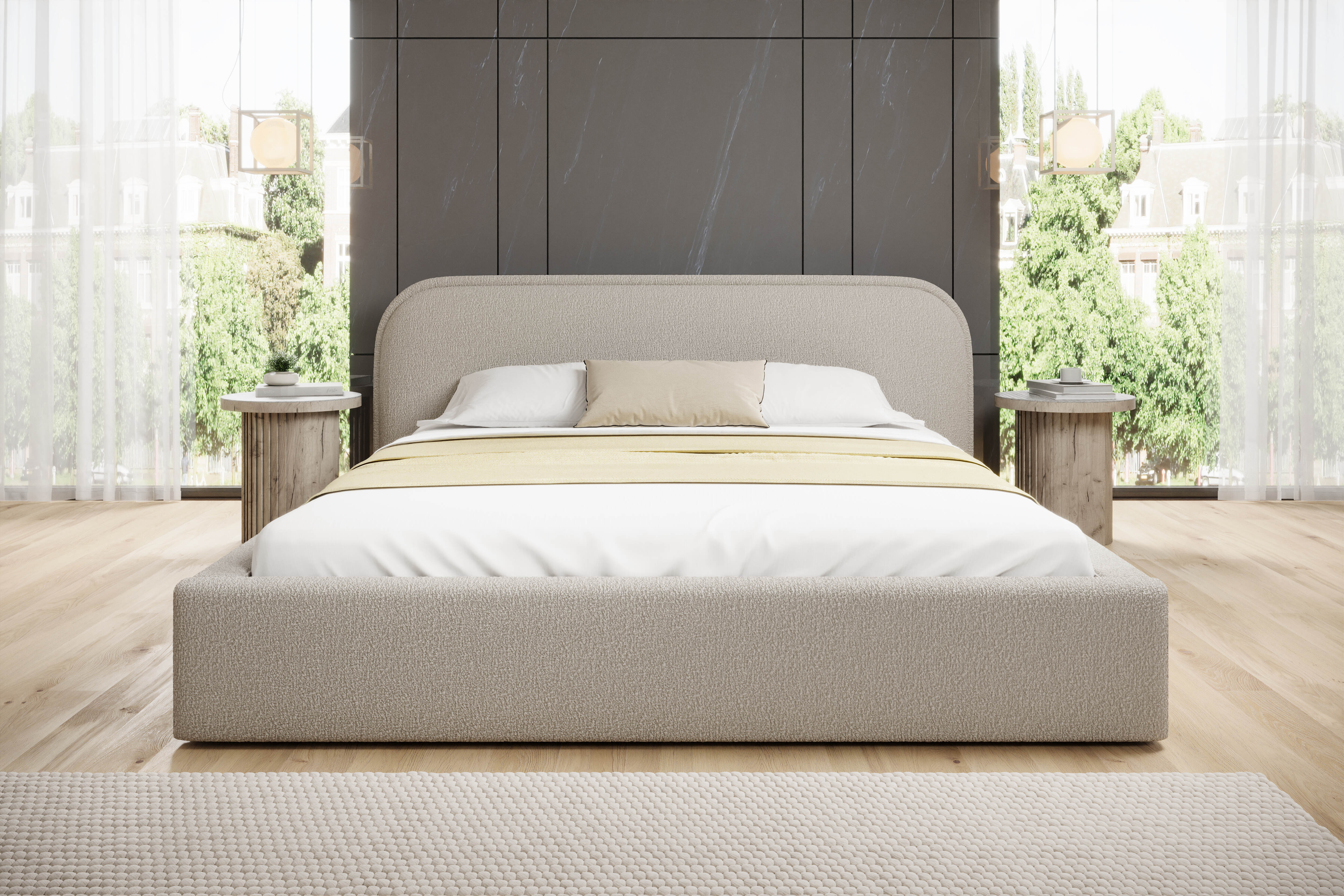 Łóżko Solena – nowoczesna prostota i miękka forma