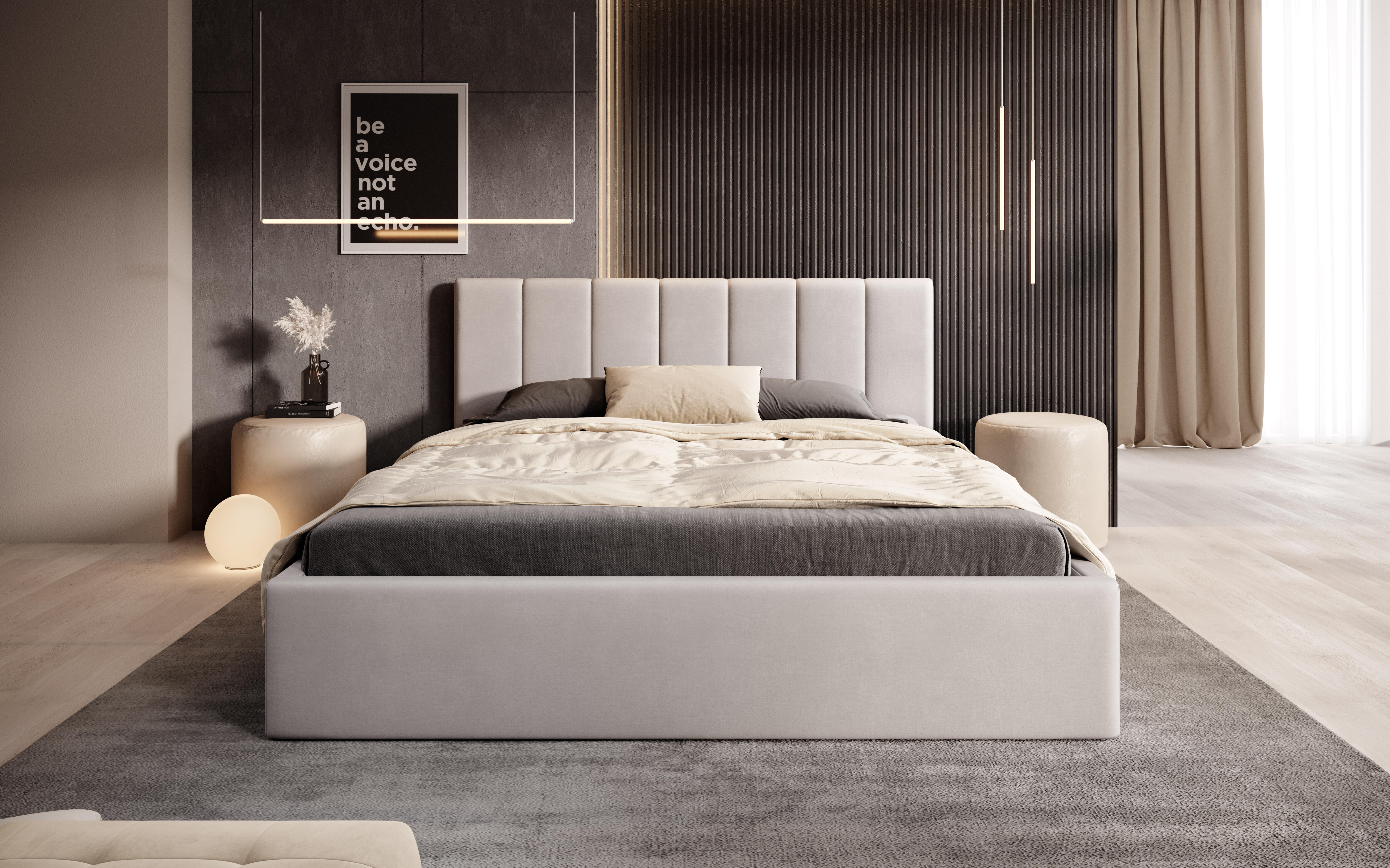 Łóżko Kris – smukła forma i nowoczesna lekkość