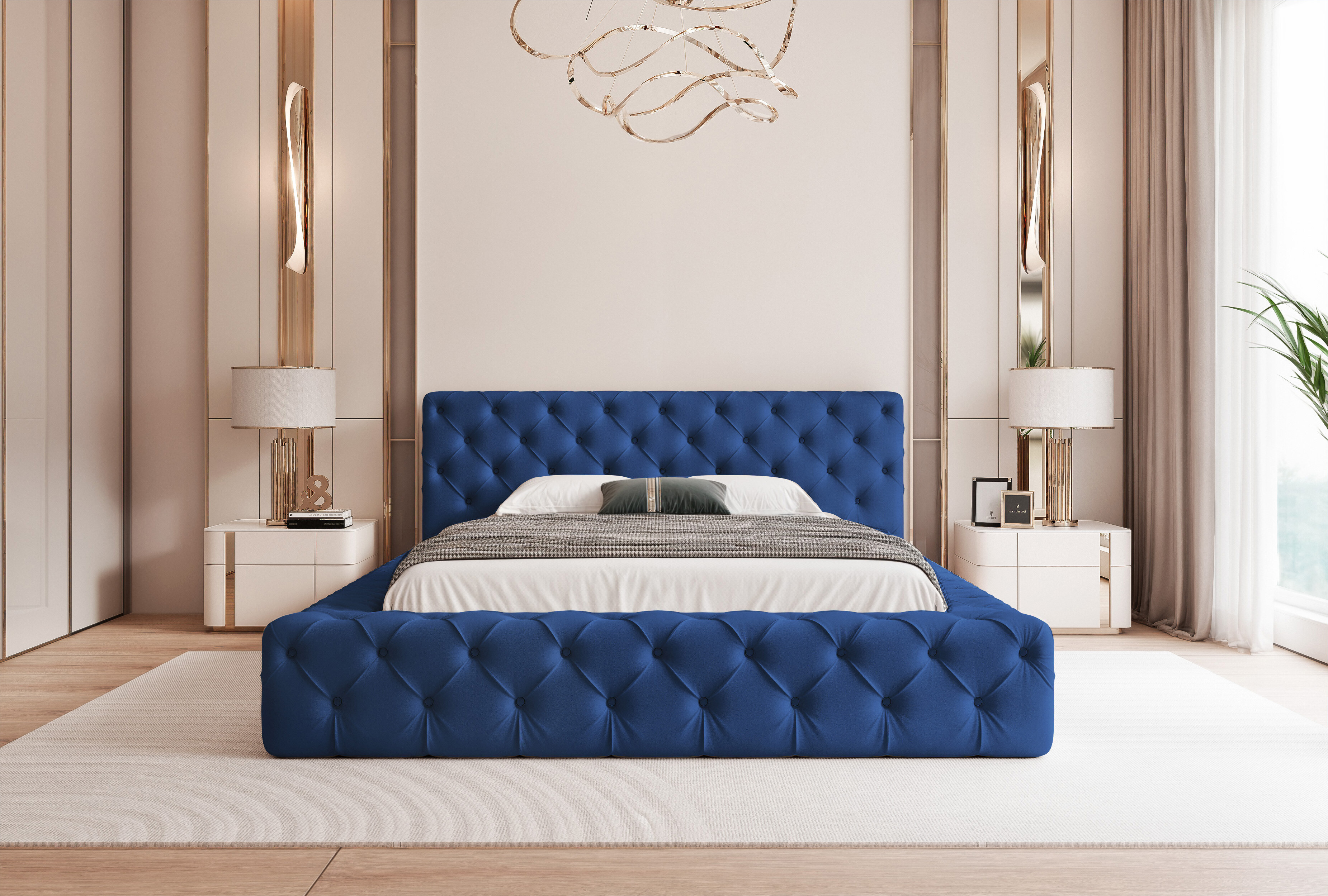 Łóżko Avina – elegancja w stylu Chesterfield i wyjątkowy komfort