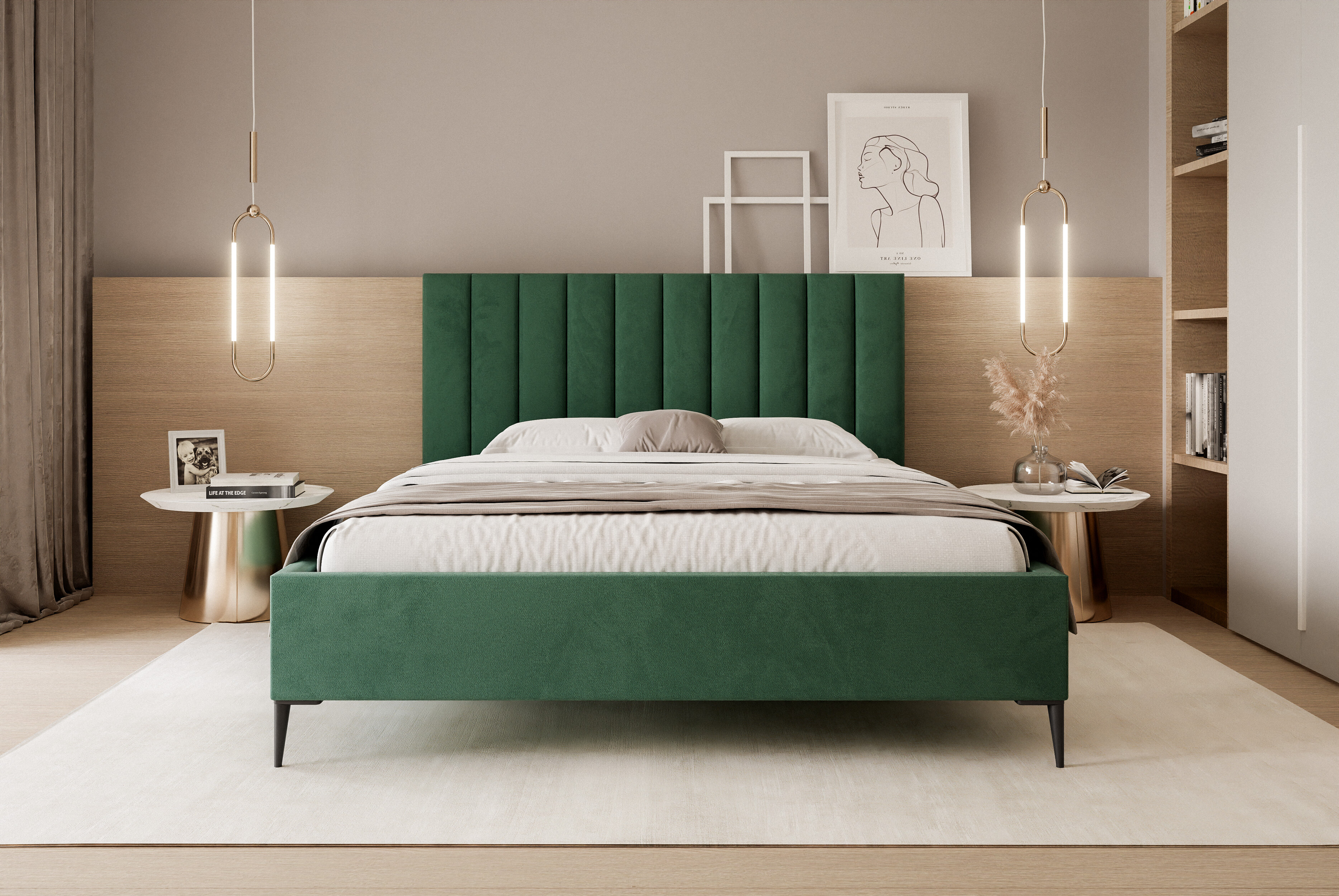 Łóżko Lira – nowoczesna forma, smukła linia i eleganckie detale