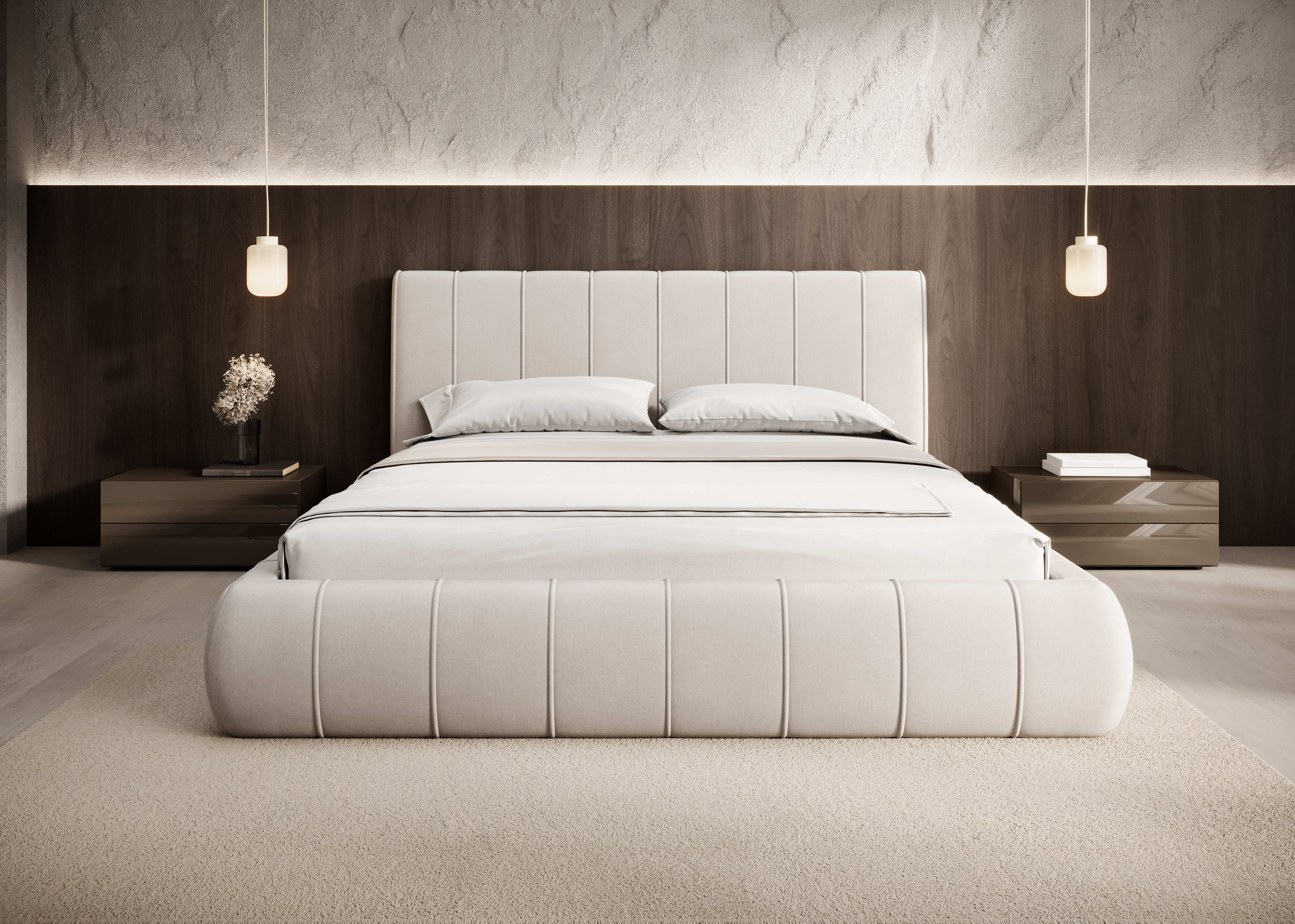 Łóżko Lorena – elegancja w miękkiej formie