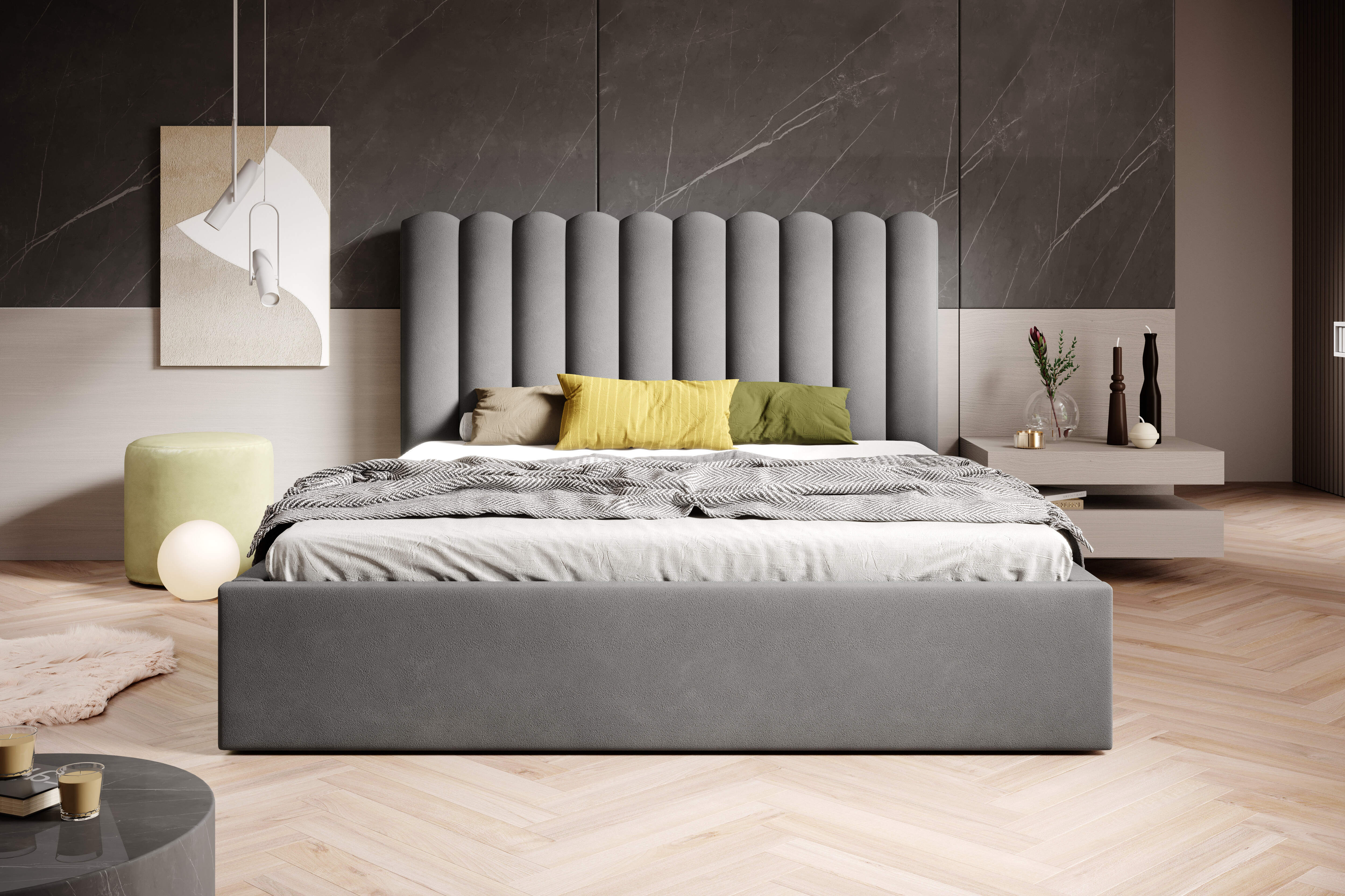 Łóżko Elnor – nowoczesna forma i komfortowy styl