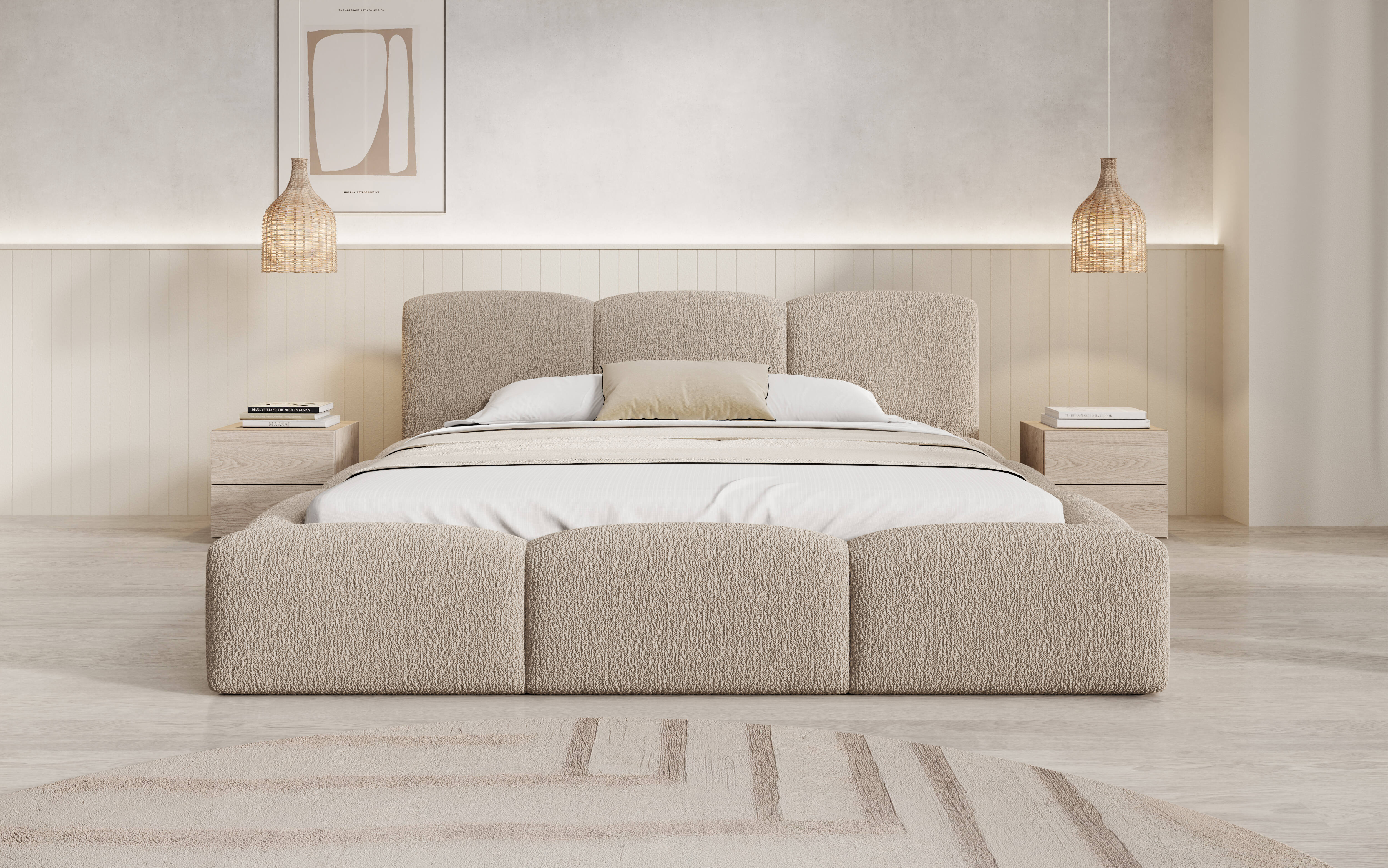 Łóżko Mirena – nowoczesna miękkość w eleganckiej odsłonie