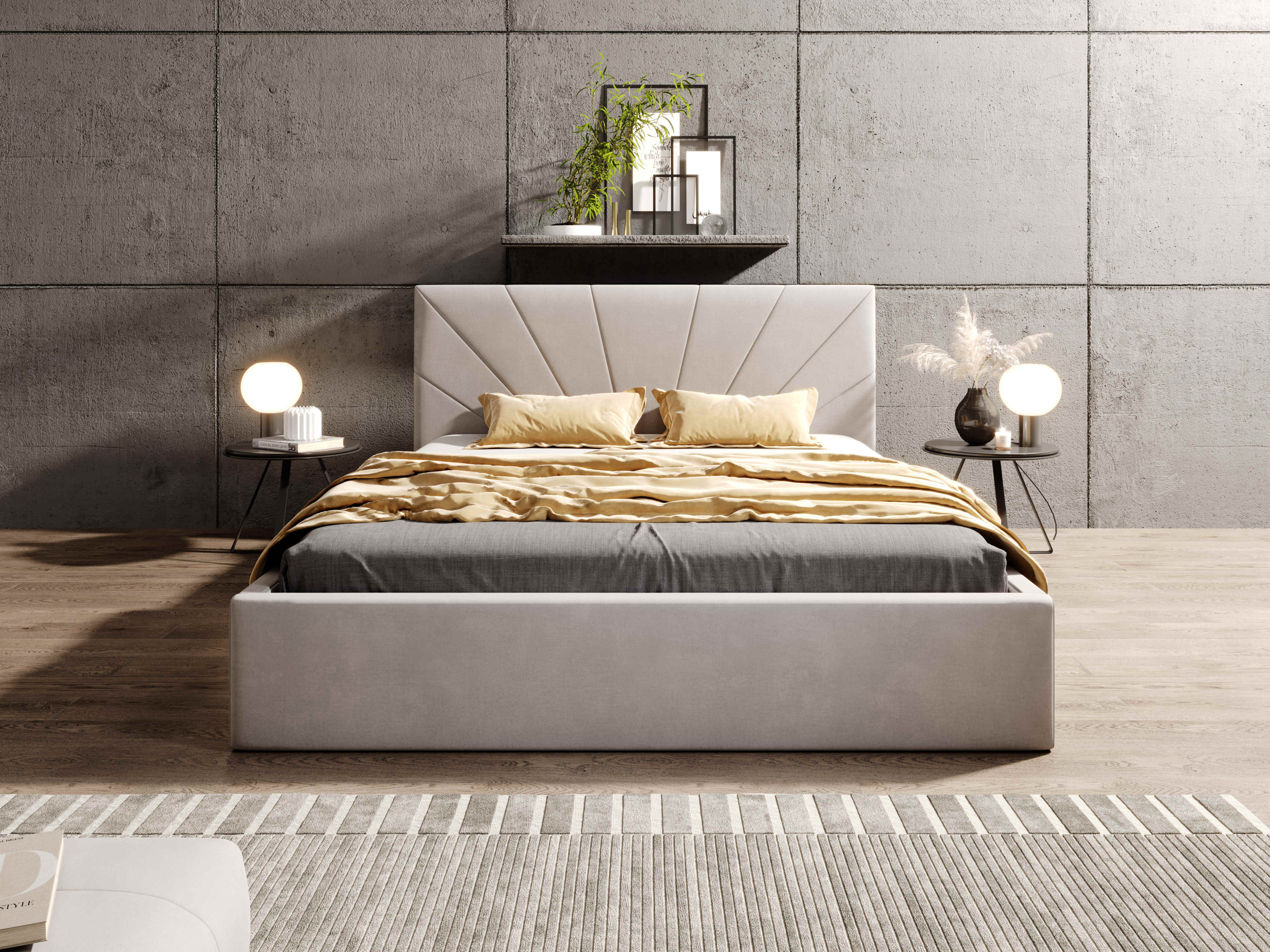 Łóżko Arnes – smukła forma i nowoczesna dynamika